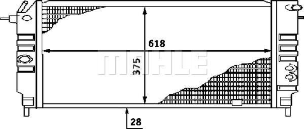 MAHLE CR 438 000S - Радиатор, охлаждане на двигателя vvparts.bg