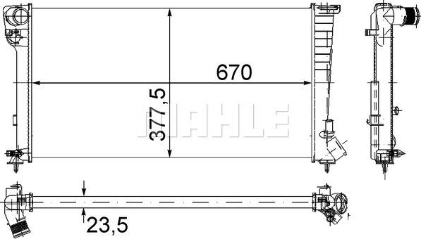 MAHLE CR 433 000S - Радиатор, охлаждане на двигателя vvparts.bg