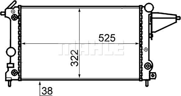 MAHLE CR 432 000S - Радиатор, охлаждане на двигателя vvparts.bg