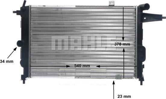 MAHLE CR 437 000S - Радиатор, охлаждане на двигателя vvparts.bg