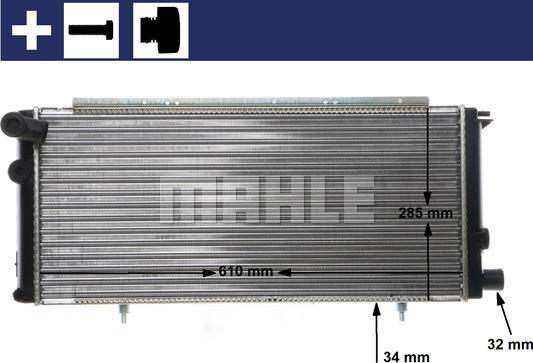 MAHLE CR 425 000S - Радиатор, охлаждане на двигателя vvparts.bg