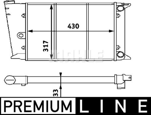 MAHLE CR 420 000P - Радиатор, охлаждане на двигателя vvparts.bg