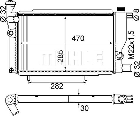 MAHLE CR 428 000S - Радиатор, охлаждане на двигателя vvparts.bg