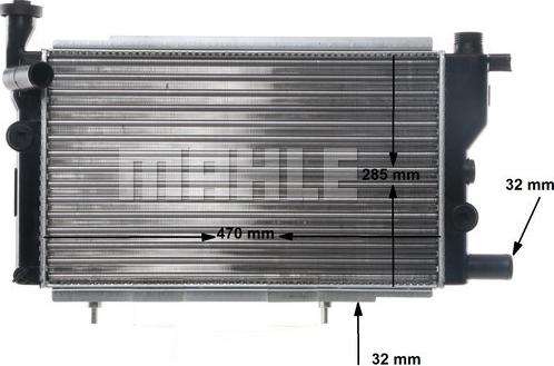 MAHLE CR 428 000S - Радиатор, охлаждане на двигателя vvparts.bg