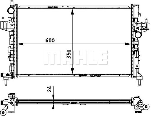 MAHLE CR 422 000S - Радиатор, охлаждане на двигателя vvparts.bg