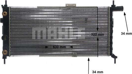 MAHLE CR 479 000S - Радиатор, охлаждане на двигателя vvparts.bg