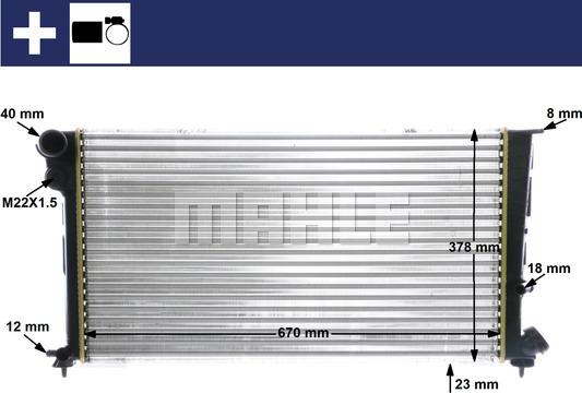 MAHLE CR 475 000S - Радиатор, охлаждане на двигателя vvparts.bg