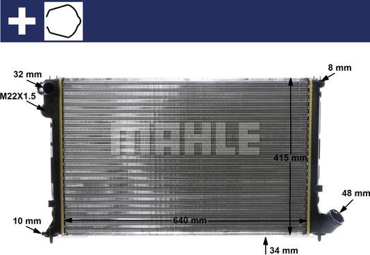 MAHLE CR 594 000S - Радиатор, охлаждане на двигателя vvparts.bg