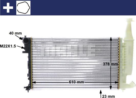 MAHLE CR 596 000S - Радиатор, охлаждане на двигателя vvparts.bg