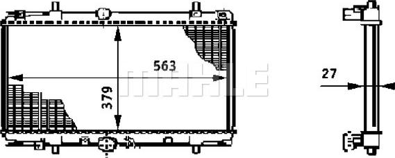 MAHLE CR 590 000S - Радиатор, охлаждане на двигателя vvparts.bg