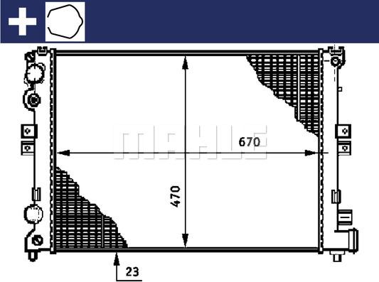 MAHLE CR 592 000S - Радиатор, охлаждане на двигателя vvparts.bg