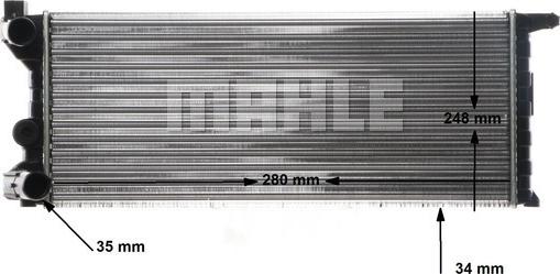 MAHLE CR 597 000S - Радиатор, охлаждане на двигателя vvparts.bg