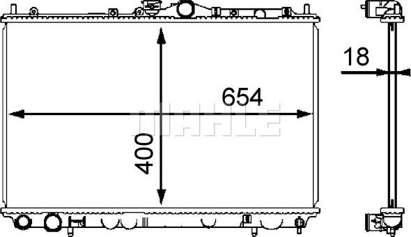 MAHLE CR 549 000S - Радиатор, охлаждане на двигателя vvparts.bg