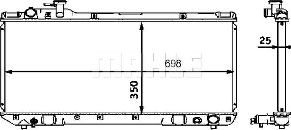 MAHLE CR 542 000S - Радиатор, охлаждане на двигателя vvparts.bg