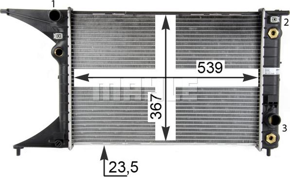 MAHLE CR 559 000P - Радиатор, охлаждане на двигателя vvparts.bg