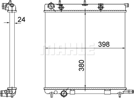 MAHLE CR 556 002S - Радиатор, охлаждане на двигателя vvparts.bg