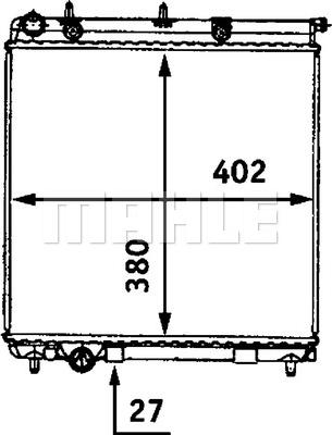 MAHLE CR 558 000S - Радиатор, охлаждане на двигателя vvparts.bg