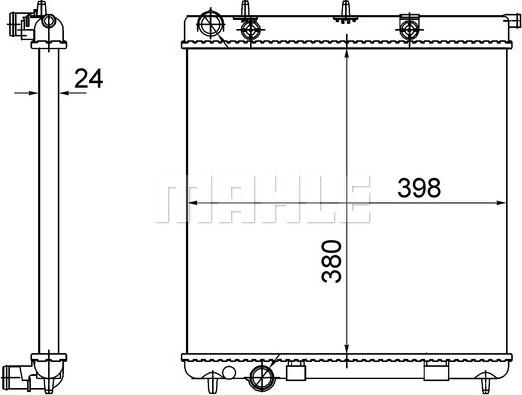 MAHLE CR 558 001S - Радиатор, охлаждане на двигателя vvparts.bg