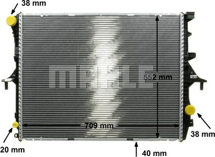 MAHLE CR 569 000P - Радиатор, охлаждане на двигателя vvparts.bg