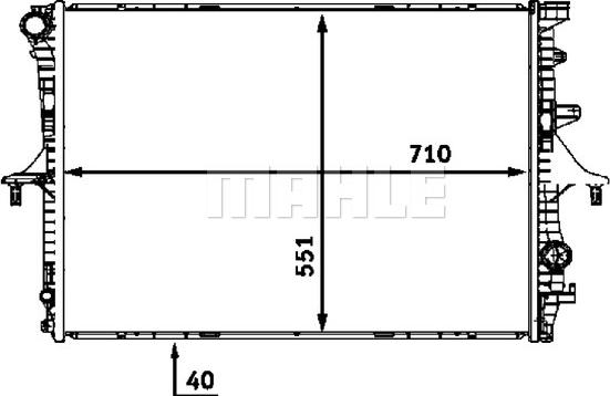 MAHLE CR 569 000P - Радиатор, охлаждане на двигателя vvparts.bg