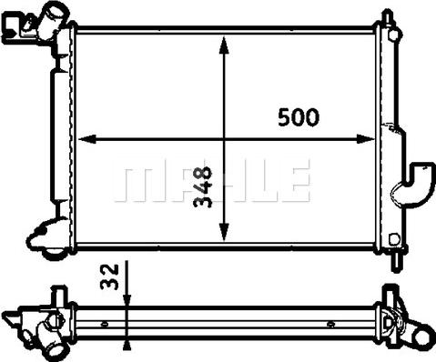 MAHLE CR 563 000S - Радиатор, охлаждане на двигателя vvparts.bg