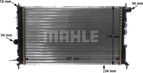 MAHLE CR 562 000S - Радиатор, охлаждане на двигателя vvparts.bg