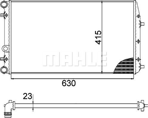 MAHLE CR 505 000P - Радиатор, охлаждане на двигателя vvparts.bg