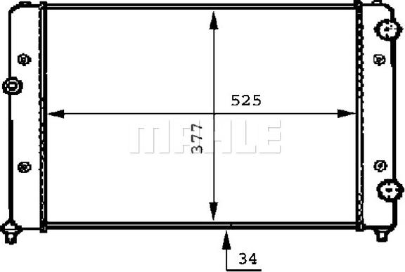 MAHLE CR 507 000S - Радиатор, охлаждане на двигателя vvparts.bg