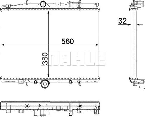 MAHLE CR 514 000P - Радиатор, охлаждане на двигателя vvparts.bg