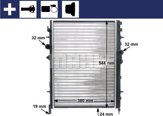 MAHLE CR 515 000S - Радиатор, охлаждане на двигателя vvparts.bg