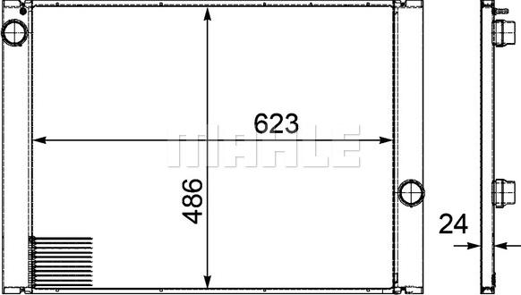 MAHLE CR 581 000P - Радиатор, охлаждане на двигателя vvparts.bg