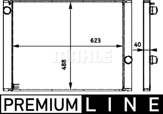 MAHLE CR 582 000P - Радиатор, охлаждане на двигателя vvparts.bg