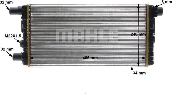 MAHLE CR 529 000S - Радиатор, охлаждане на двигателя vvparts.bg