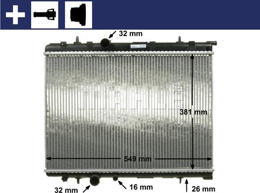 MAHLE CR 524 000S - Радиатор, охлаждане на двигателя vvparts.bg