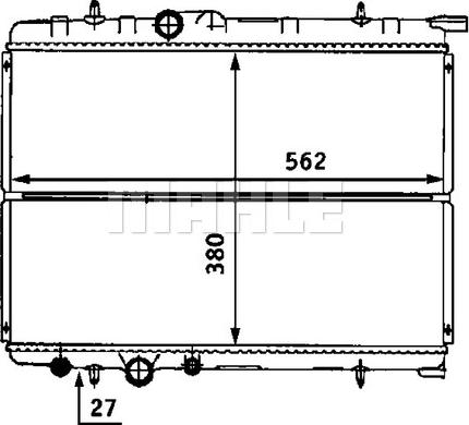 MAHLE CR 524 000S - Радиатор, охлаждане на двигателя vvparts.bg