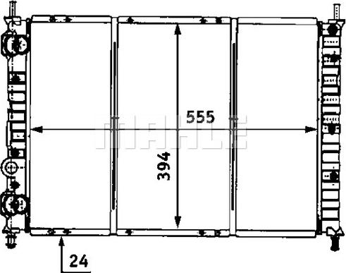 MAHLE CR 525 000S - Радиатор, охлаждане на двигателя vvparts.bg