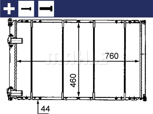 MAHLE CR 526 000S - Радиатор, охлаждане на двигателя vvparts.bg