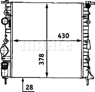 MAHLE CR 528 000S - Радиатор, охлаждане на двигателя vvparts.bg