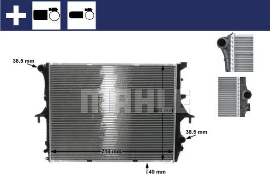 MAHLE CR 571 000S - Радиатор, охлаждане на двигателя vvparts.bg