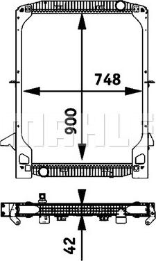 MAHLE CR 694 000P - Радиатор, охлаждане на двигателя vvparts.bg