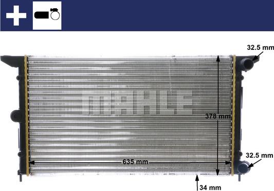 MAHLE CR 641 000S - Радиатор, охлаждане на двигателя vvparts.bg