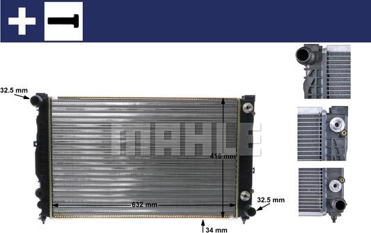 MAHLE CR 648 000S - Радиатор, охлаждане на двигателя vvparts.bg