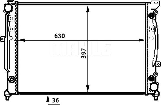 MAHLE CR 648 000S - Радиатор, охлаждане на двигателя vvparts.bg