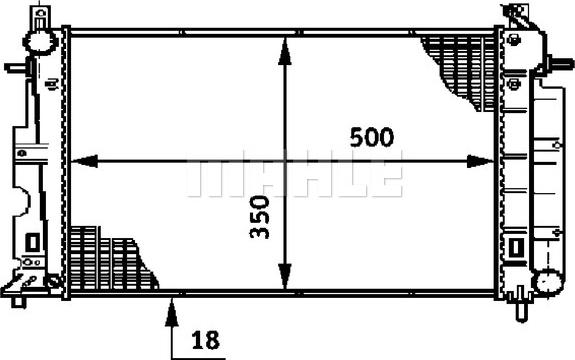 MAHLE CR 643 000S - Радиатор, охлаждане на двигателя vvparts.bg