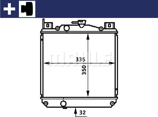 MAHLE CR 655 000S - Радиатор, охлаждане на двигателя vvparts.bg