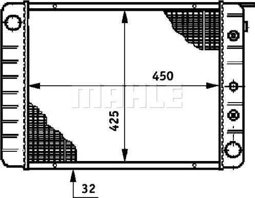 MAHLE CR 653 000S - Радиатор, охлаждане на двигателя vvparts.bg