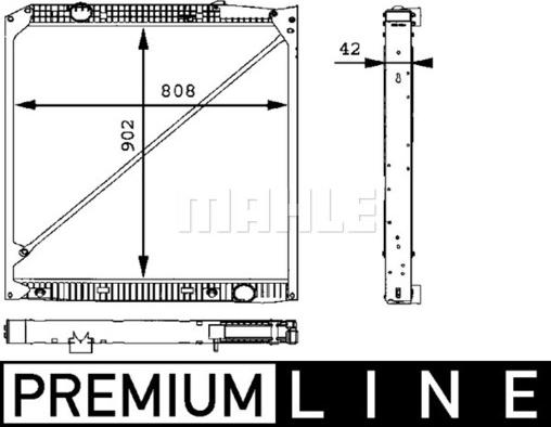 MAHLE CR 669 000P - Радиатор, охлаждане на двигателя vvparts.bg