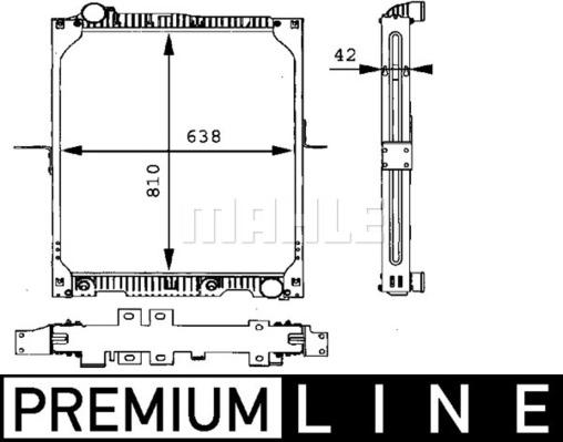 MAHLE CR 664 000P - Радиатор, охлаждане на двигателя vvparts.bg