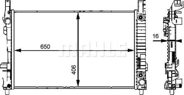 MAHLE CR 661 000P - Радиатор, охлаждане на двигателя vvparts.bg