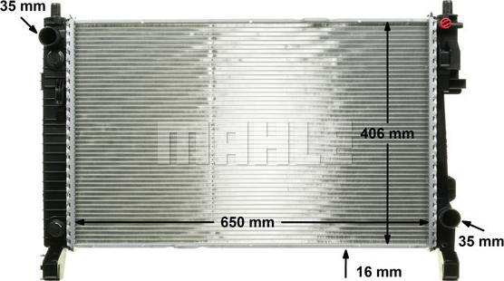 MAHLE CR 661 000P - Радиатор, охлаждане на двигателя vvparts.bg